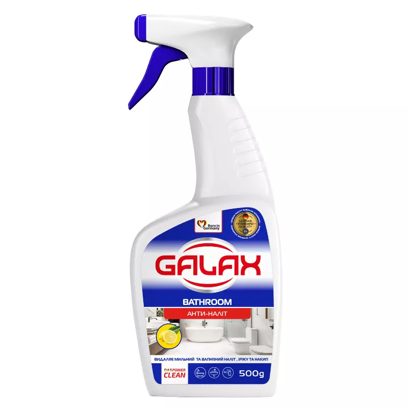 Solutie pentru baie si obiecte sanitare GALAX PowerClean Anticalcar, 500 ml
