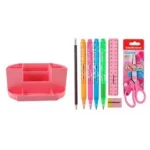Set de birou ERICHKRAUSE Victoria Classic, 14 articole, Rosu - imagine 5