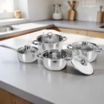 Set cratite cu capa EH, inox, 8 articole