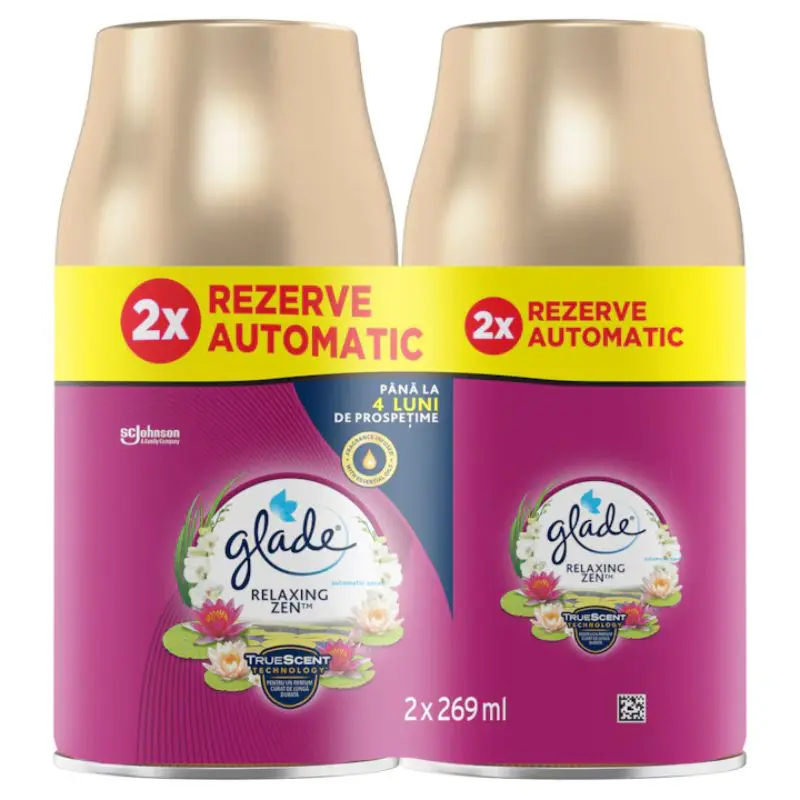 Set de aerosoli GLADE Duo Pack Relaxing Zen, 2 x 269 ml