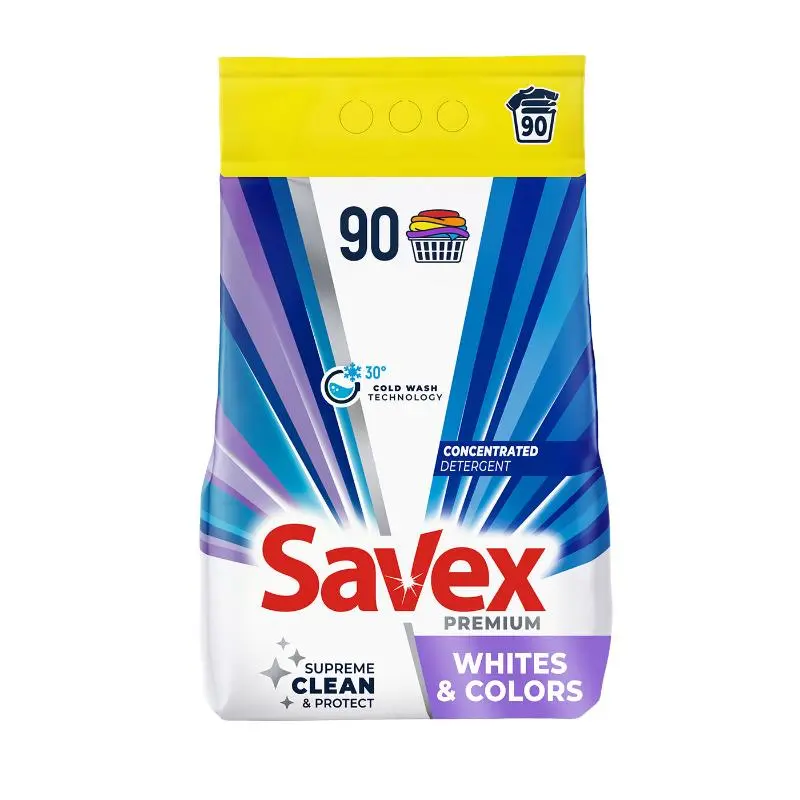 24619273_jpg-1.webp Detergent pudra SAVEX Premium Whites Colors, 7.2 kg, 90 spalari