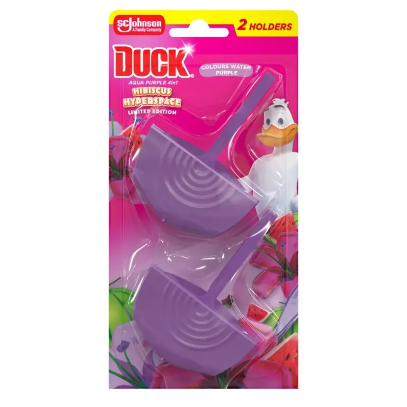 Odorizant pentru vas WC DUCK COLORING HIBISCUS, 2×36 g