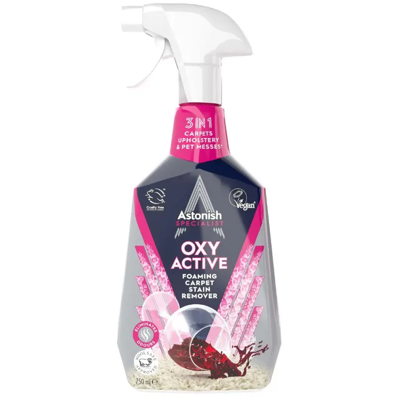 Spumant pentru covoare ASTONISH Oxy Active pentru indepartarea petelor, 750 ml