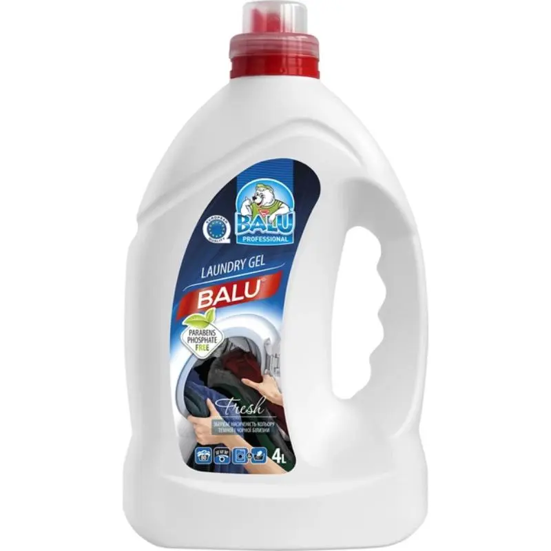 Gel de spălare BALU Fresh, Pentru haine întunecate, 4 L