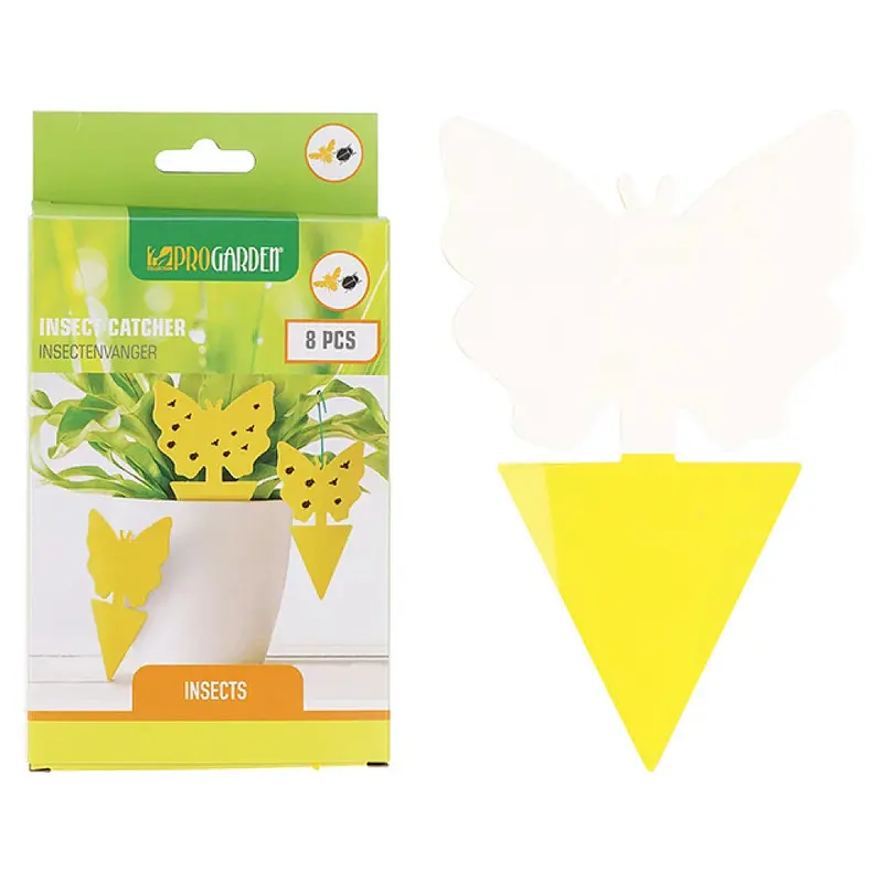 Set capcana adeziva pentru insecte ProGarden "Fluture si floare", 8 buc