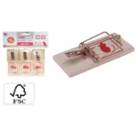 Capcana pentru soareci, din lemn, 10х4 cm, 3 buc