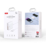 XO L133(EU) 75W GaN 3A+3C Desktop Fast Charger with 1.5M Power Cord - imagine 2