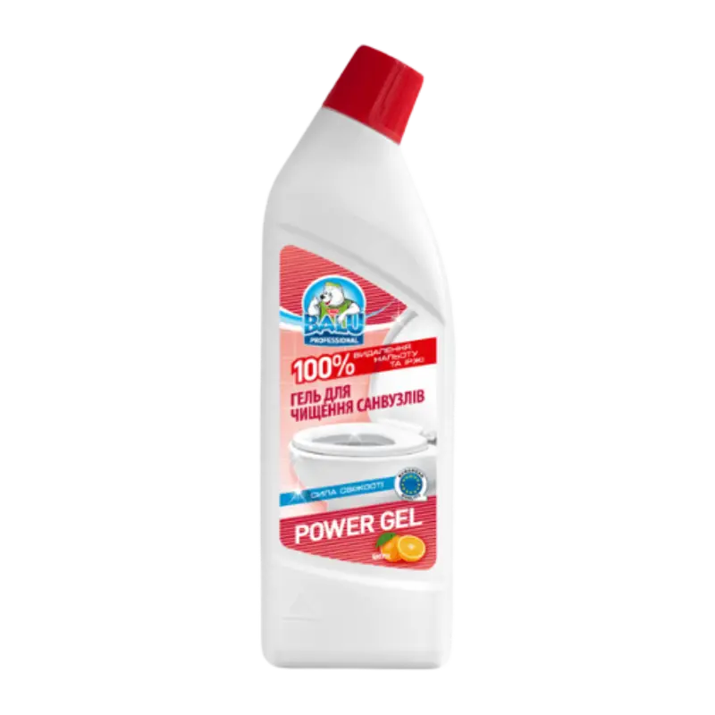 Gel pentru curățarea obiectelor sanitare BALU Power Gel, Citrus, 1 L