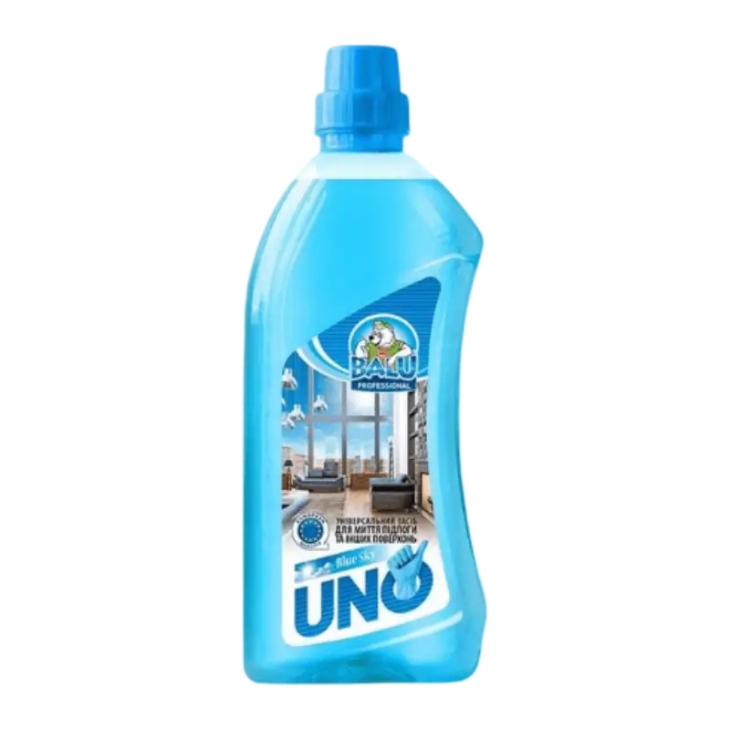 Soluție pentru spălarea podelelor și altor suprafețe BALU Uno, Blue Sky, 1 L