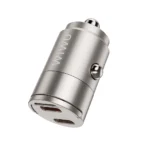 Wiwu Nano Series 30W Fast Car Charger Wi-QC029 USB-C+USB-C - imagine 3