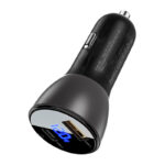 ACEFAST B6 metal car charger 63W (USB-A+USB-C) with digital display transparent - imagine 3