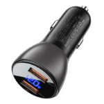 ACEFAST B7 metal car charger 45W (USB-A + USB-A) with digital display - imagine 3