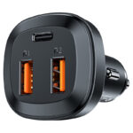 ACEFAST B9 66W(2USB-A+USB-C) three port metal car charger - imagine 3