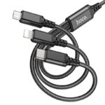 HOCO X76 3-in-1 Super charging cable(Lightning+Type-C+Micro)