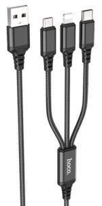 HOCO X76 3-in-1 Super charging cable(Lightning+Type-C+Micro) - imagine 2