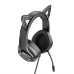 Hoco W107 Cute cat luminous cat ear gaming headphones - imagine 3