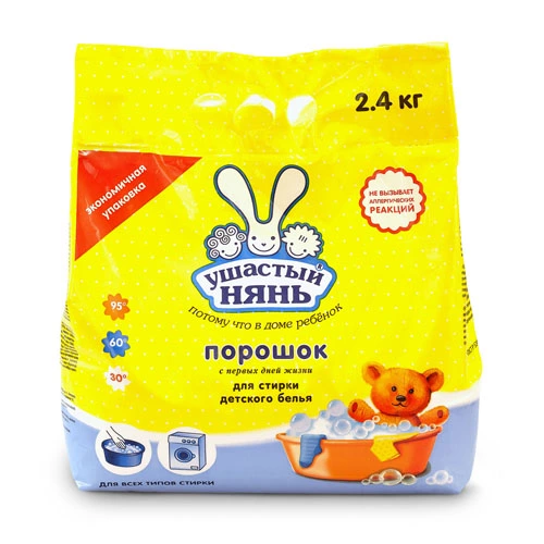 Detergent pudră uscat УШАСТЫЙ НЯНЬ, 2.4 kg