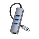 HOCO HB34 Easy link Type-C Gigabit network adapter(Type-C to USB3.0*3+RJ45)