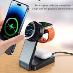 HOCO CQ3 Motorcycle folding 3-in-1 magnetic wireless fast charger
