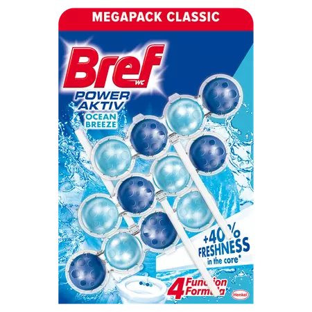 Odorizant WC BREF Power Aktiv, Ocean, 3 buc