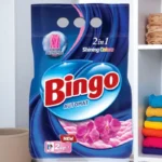 Detergent pudră uscat BINGO 2in1, pentru haine colorate, pentru spălare automată, 2 kg