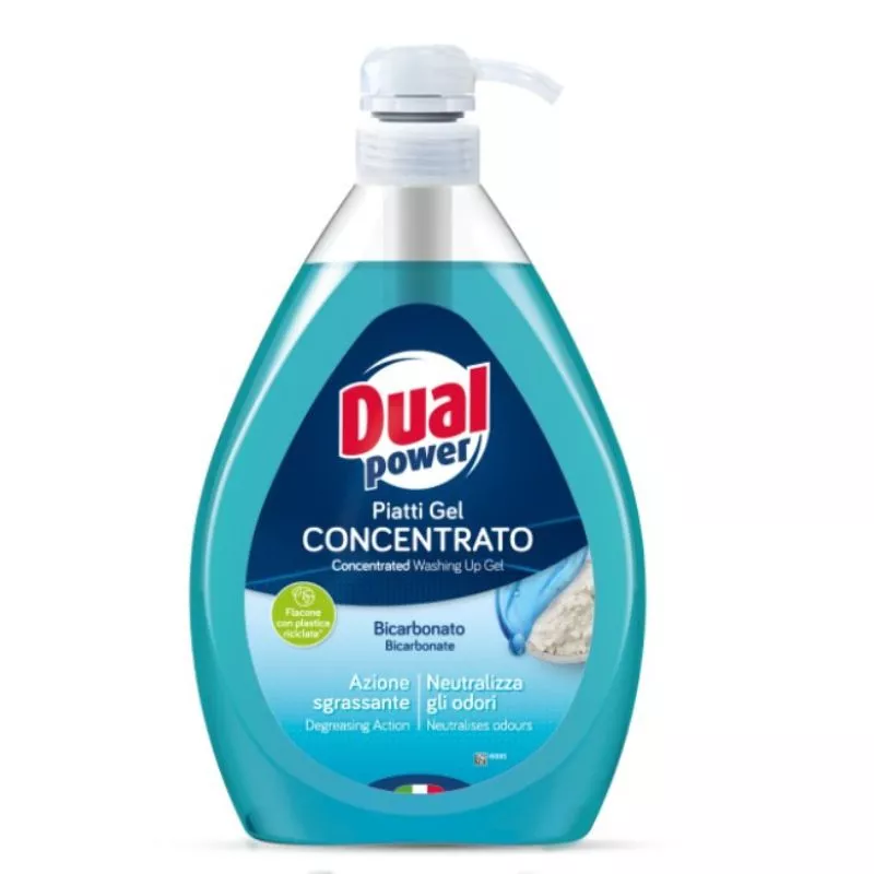Gel pentru vesela DUAL POWER Bicarbonat cu dozator 1 l