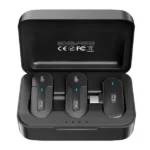 XO MKF09A  Type-C with Charging Compartment One Tow Two Low Latency Wireless Lavalier Microphone - imagine 4