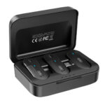 XO MKF09A  Type-C with Charging Compartment One Tow Two Low Latency Wireless Lavalier Microphone - imagine 2
