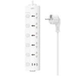 XO WL19 (EU) long row 5AC jack+USB-A+1USB-C with independent switch - imagine 3