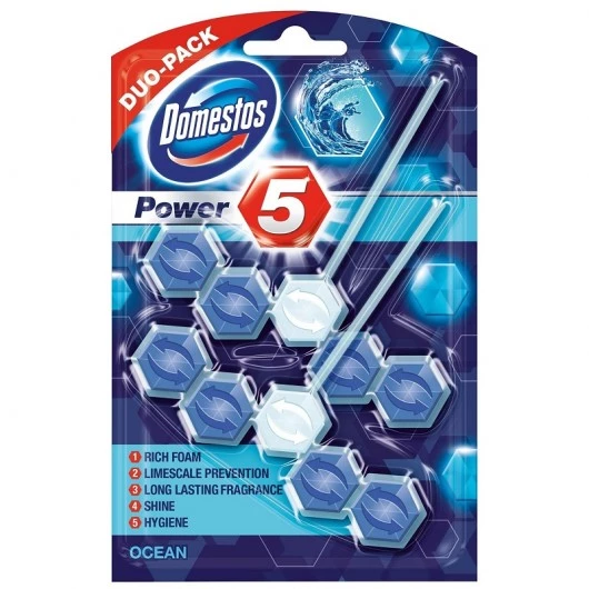 Odorizant WC Domestos Power 5 Duo Pack (Ocean) 2x50 g
