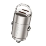 Wiwu Nano Series 30W Fast Car Charger Wi-QC029 USB-C+USB-C - imagine 4