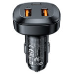 ACEFAST B9 66W(2USB-A+USB-C) three port metal car charger - imagine 4