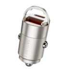 Wiwu Nano Series 30W Fast Car Charger Wi-QC028 USC-A+USB-C - imagine 5