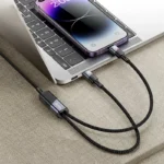 Hoco U139 Type-c to Type-c+iPhone( Lightning) 100W fast charging data cable