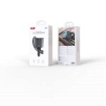 XO CC62 Smart Metal 4-in-1 Retractable Car Charger (type-c cable 100W+Lightning cable 12W+USB-C5V3A+USB-A5V2.4A) - imagine 2
