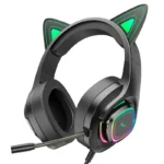 Hoco W107 Cute cat luminous cat ear gaming headphones - imagine 4