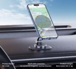 XO C150 Magnetic 360° rotating holder with metal base (with one large and one small round iron piece)