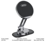 XO C150 Magnetic 360° rotating holder with metal base (with one large and one small round iron piece) - imagine 2