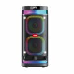 XO F58 Shine Dual 6-inch Woofer RGB Bluetooth Speaker 40W (with Remote Control + Wireless Mic*1)