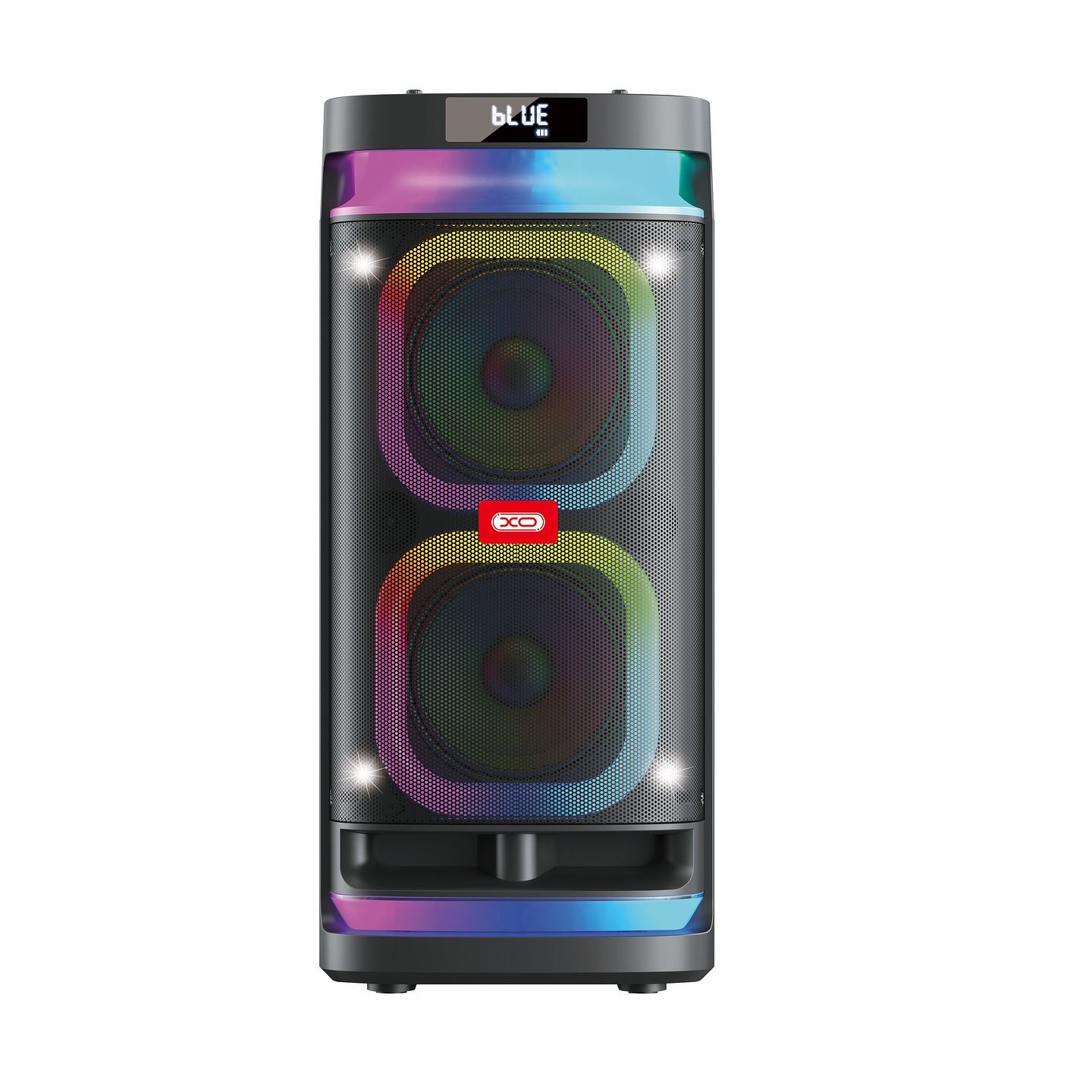 454677507_18003156515635538_8237896880190383075_n-1.jpg XO F58 Shine Dual 6-inch Woofer RGB Bluetooth Speaker 40W (with Remote Control + Wireless Mic*1) - imagine 1