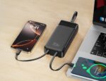 XO PR275 22.5W+20W Self-contained 3-wire digital display fast charger (2C port, 1iP) 20000mAh