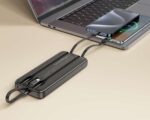 XO PR274 22.5W+20W Self-contained 3-wire digital display fast charger (2C port, 1iP) 10000mAh
