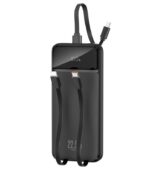 XO PR274 22.5W+20W Self-contained 3-wire digital display fast charger (2C port, 1iP) 10000mAh - imagine 2