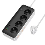 Hoco AC22 Sunlight 4-bit(PD30W/1C3A) desktop socket(EU/GER)(L=3M)