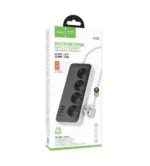 Hoco AC22 Sunlight 4-bit(PD30W/1C3A) desktop socket(EU/GER)(L=3M) - imagine 3