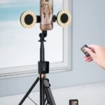 XO SS23 Smart Screen Projection Bluetooth Selfie Stick / Camera Aid (with 2 Fill Lights)