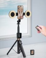 XO SS23 Smart Screen Projection Bluetooth Selfie Stick / Camera Aid (with 2 Fill Lights)