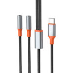 XO NB-R269B Couple Cable Type-c to Dual 3.5 Female Adapter 1.2m - imagine 2