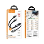 Hoco U139 Type-c to Type-c+iPhone( Lightning) 100W fast charging data cable - imagine 3