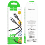 Hoco X109 Energy 60W silicone charging data cable Type-c to Type-c(L=3M) - imagine 2
